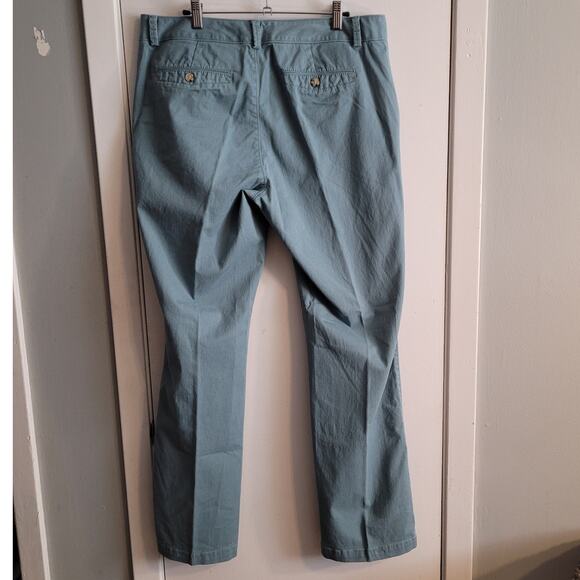 Dockers Women Chino Pants Size 14 Blue Green Stretch Cotton Casual Work Trousers - Picture 5 of 10